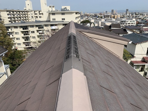 豊中市熊野町×屋根修理 ③棟板金の補強